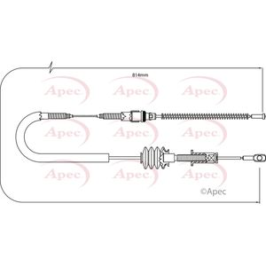 Apec Handbrake Cable Rear Left or Right CAB1261