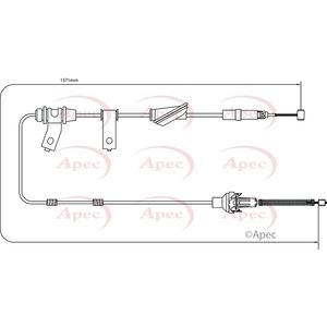 Apec Handbrake Cable Rear Right CAB1263