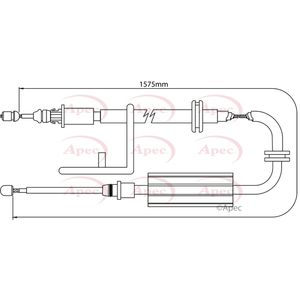 Apec Handbrake Cable Rear Right CAB1267
