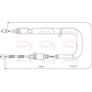Apec Handbrake Cable Rear Right CAB1269