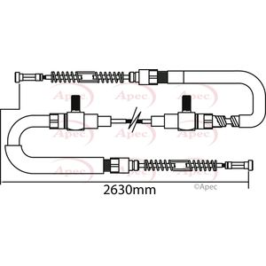 Apec Handbrake Cable Rear Left or Right CAB1271