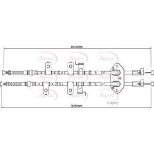 Apec Handbrake Cable Rear Left or Right CAB1275