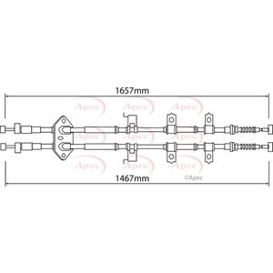 Apec Handbrake Cable Rear Left or Right CAB1276