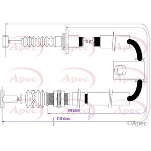 Apec Handbrake Cable Rear Left CAB1277