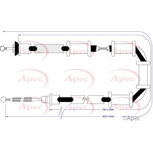 Apec Handbrake Cable Rear Left or Right CAB1278