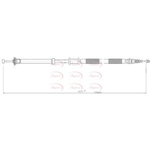 Apec Handbrake Cable Rear Right CAB1279