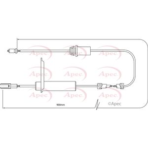 Apec Handbrake Cable Rear Right CAB1280