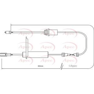Apec Handbrake Cable Rear Left CAB1281