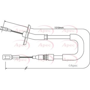 Apec Handbrake Cable Rear Left or Right CAB1284
