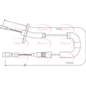 Apec Handbrake Cable Rear Right CAB1287