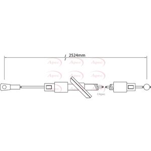 Apec Handbrake Cable Front CAB1290