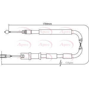 Apec Handbrake Cable Rear Left or Right CAB1292