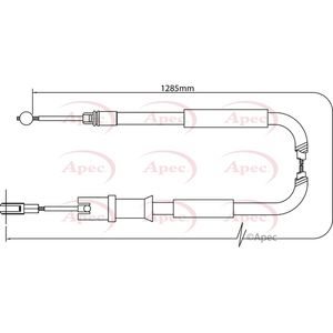 Apec Handbrake Cable Rear Left CAB1293