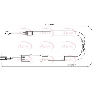 Apec Handbrake Cable Rear Right CAB1294