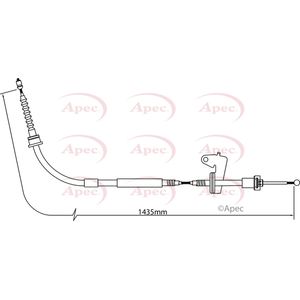 Apec Handbrake Cable Rear Left CAB1299