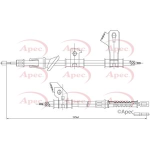 Apec Handbrake Cable Rear Right CAB1301