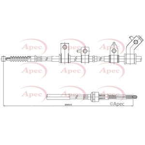 Apec Handbrake Cable Rear Right CAB1303