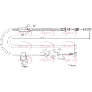 Apec Handbrake Cable Rear Left CAB1305
