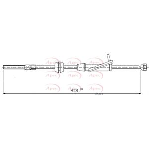 Apec Handbrake Cable Front CAB1307