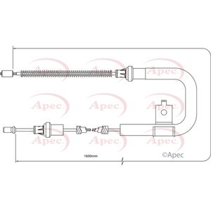Apec Handbrake Cable Rear Right CAB1310