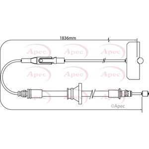 Apec Handbrake Cable Front Centre CAB1313