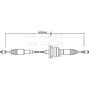 Apec Handbrake Cable Front CAB1314
