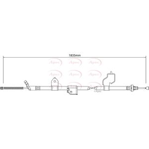 Apec Handbrake Cable Rear Right CAB1319