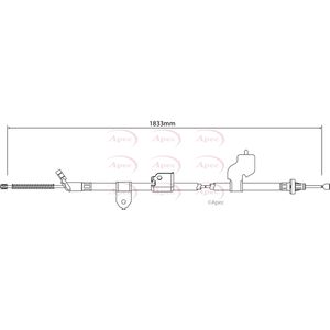 Apec Handbrake Cable Rear Left CAB1320