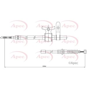 Apec Handbrake Cable Rear Right CAB1321