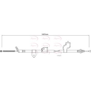 Apec Handbrake Cable Rear Right CAB1325