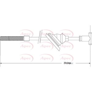 Apec Handbrake Cable Front CAB1326