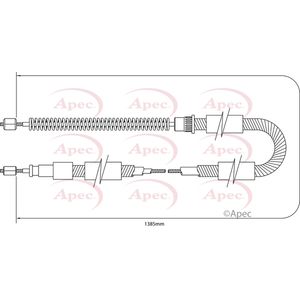 Apec Handbrake Cable Rear Right CAB1327