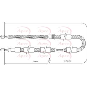 Apec Handbrake Cable Rear Left CAB1328