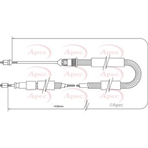 Apec Handbrake Cable Rear Right CAB1329