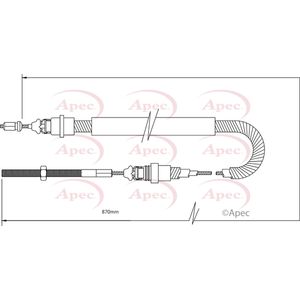 Apec Handbrake Cable Front Centre CAB1330