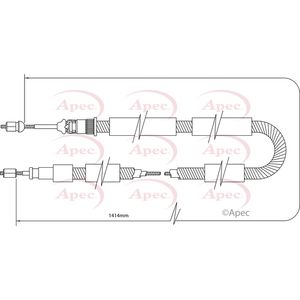 Apec Handbrake Cable Rear Left CAB1331