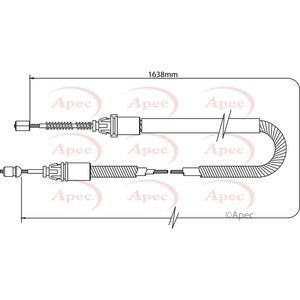 Apec Handbrake Cable Rear Left or Right CAB1332