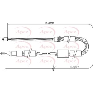 Apec Handbrake Cable Rear Left CAB1337