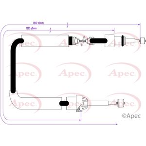 Apec Handbrake Cable Rear Right CAB1338
