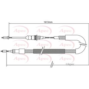 Apec Handbrake Cable Rear Right CAB1340