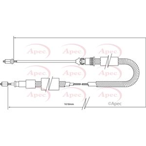 Apec Handbrake Cable Rear Left CAB1342