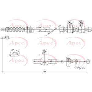Apec Handbrake Cable Rear Left CAB1345