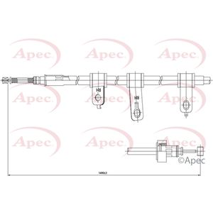 Apec Handbrake Cable Rear Left CAB1347
