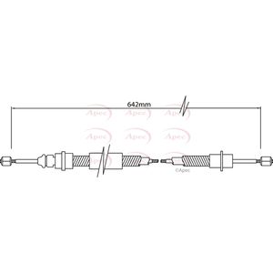 Apec Handbrake Cable Rear Right CAB1350