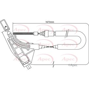 Apec Handbrake Cable Front CAB1351