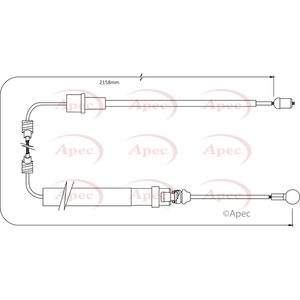Apec Handbrake Cable Rear Left or Right CAB1352