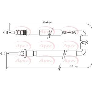 Apec Handbrake Cable Rear Right CAB1358