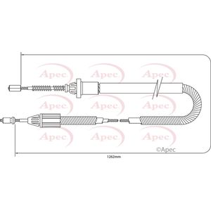 Apec Handbrake Cable Rear Left CAB1361