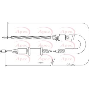 Apec Handbrake Cable Rear Right CAB1371