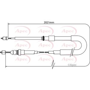Apec Handbrake Cable Rear Left or Right CAB1379